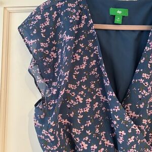 Dip Navy Floral Midi Dress